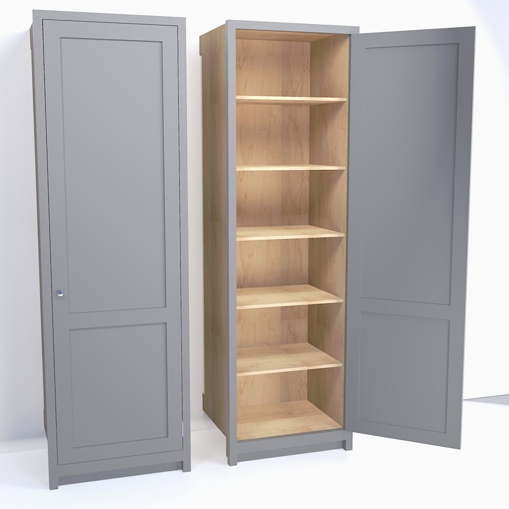 Single Door Larder, 5 Shelves