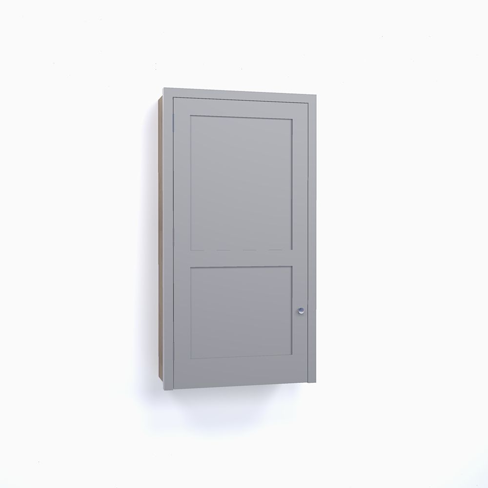 Single Door Cabinet, 3 Shelves - No Base